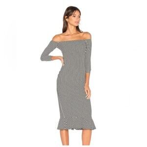 House of Harlow x Revolve Off The Shoulder Striped Phoebe Dress Size XL